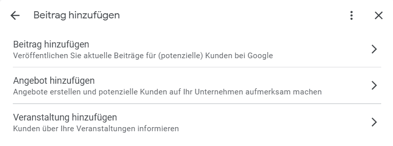 Beiträge erstellen im Google Unternehmensprofil