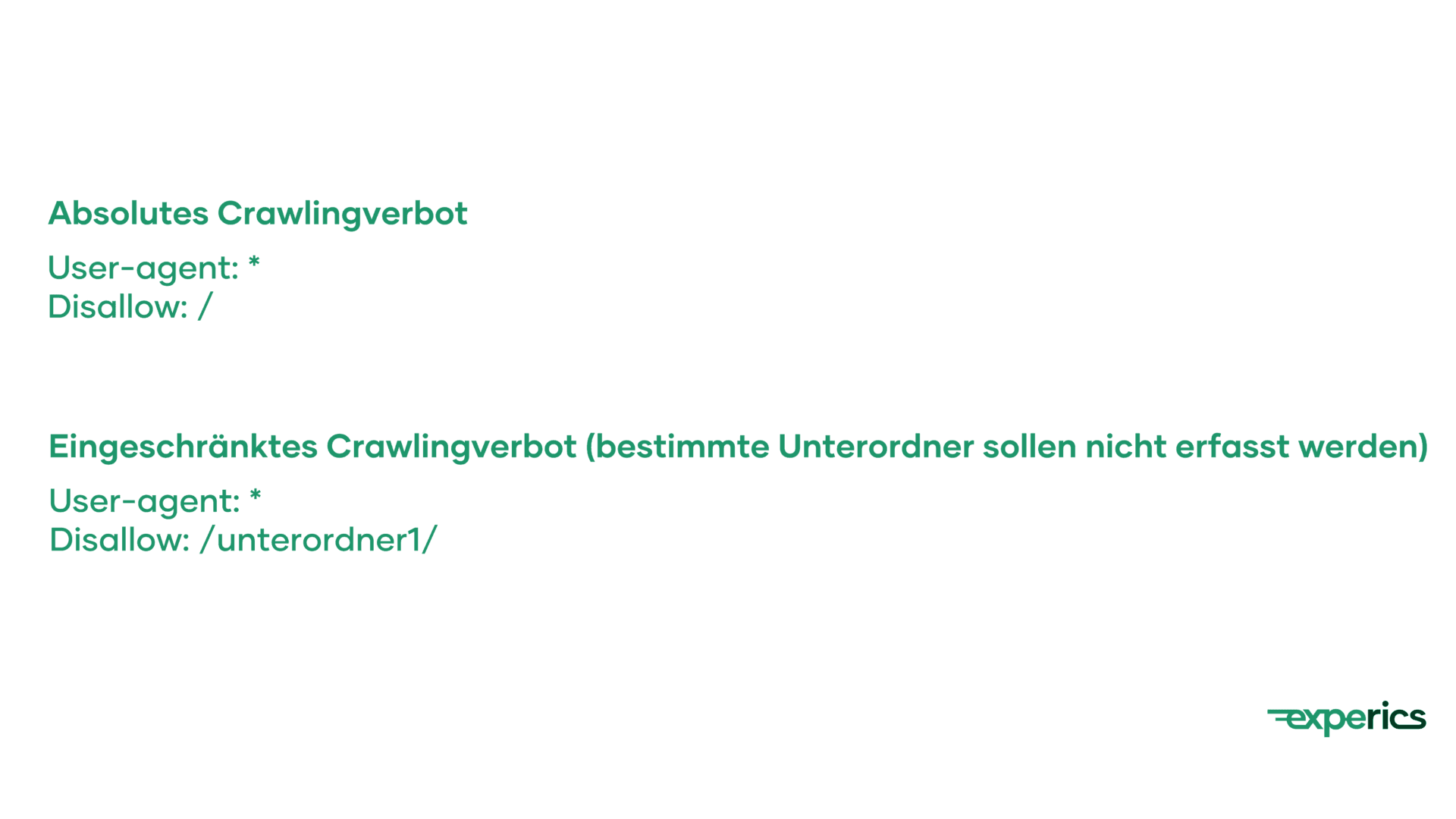  Mit der robots.txt-Datei kannst du bestimmen, welche Inhalte gecrawlt werden sollen und welche nicht.