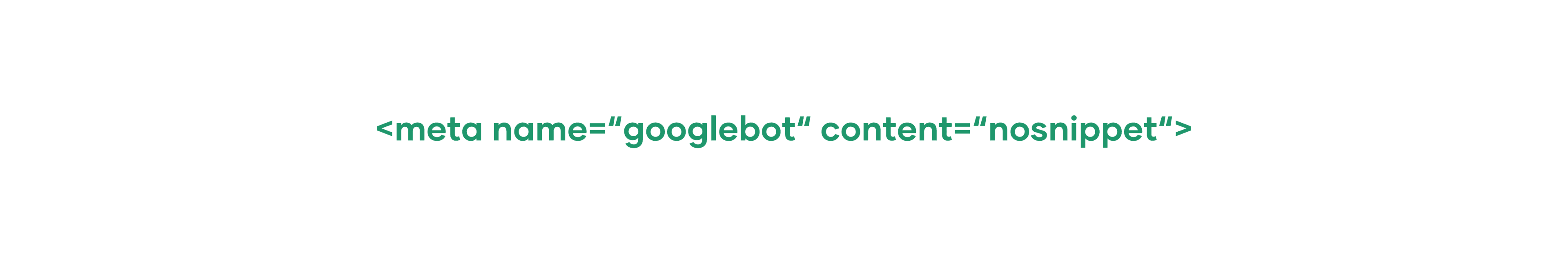 Code Nosnippet